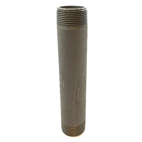 BLACK IRON 1 1/4"X8" LONG PIPE NIPPLE-SCHEDULE 80
