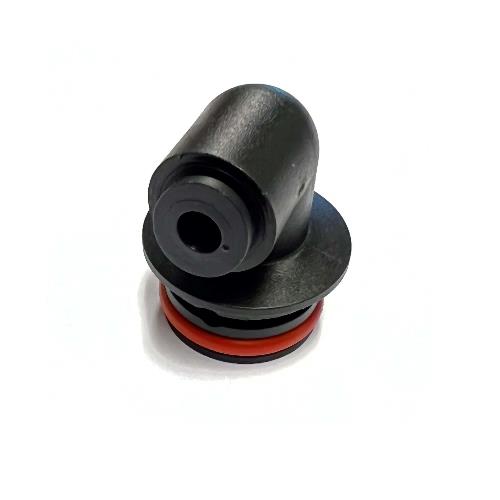 Flow Monitor Adapter x 1/4 Elbow 90 Push-To-Connect From Wilger