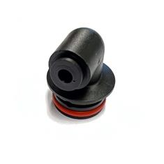 Flow Monitor Adapter x 1/4 Elbow 90 Push-To-Connect From Wilger