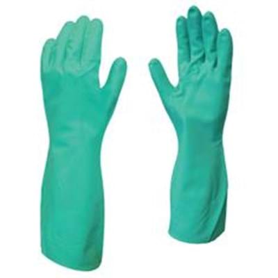 Green Chemical Safety Gloves Unlined Size 2XL 13" Long 15 Mil