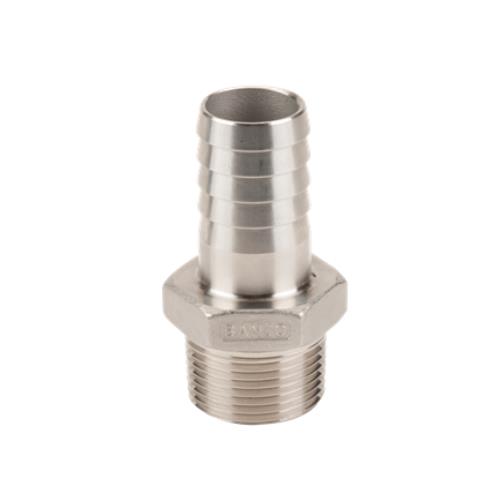 BANJO 1" MPT X 1" HOSE BARB-STAINLESS STEEL