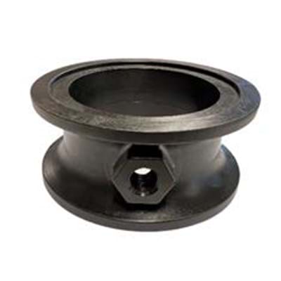 3" X 2" LONG MANIFOLD COUPLING W/ 1/4" GAUGE PORT